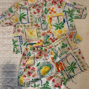 Cynthia Rowley Colorful Floral Pajama Set